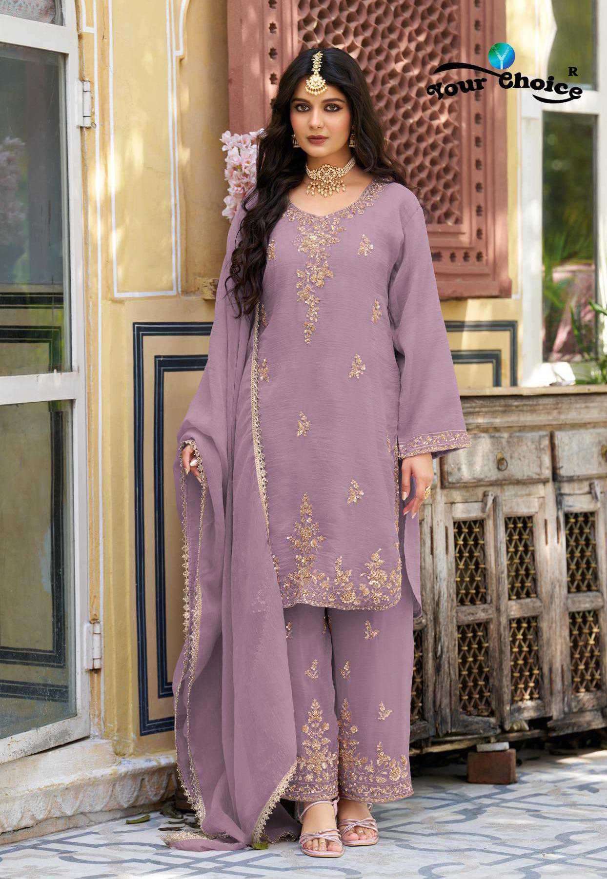 MONOCO SERIES 1001 TO 1003 BY YOUR CHOICE DESIGNER EMBROIDERY WORK READYMADE SUITS ARE AVAILABLE AT WHOLESALE PRICE