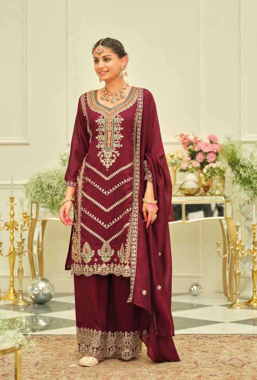 MUSKAN SERIES 2164 TO 2165 BY EBA DESIGNER EMBROIDERY WORK READYMADE SILK SUITS ARE AVAILABLE AT WHOLESALE PRICE