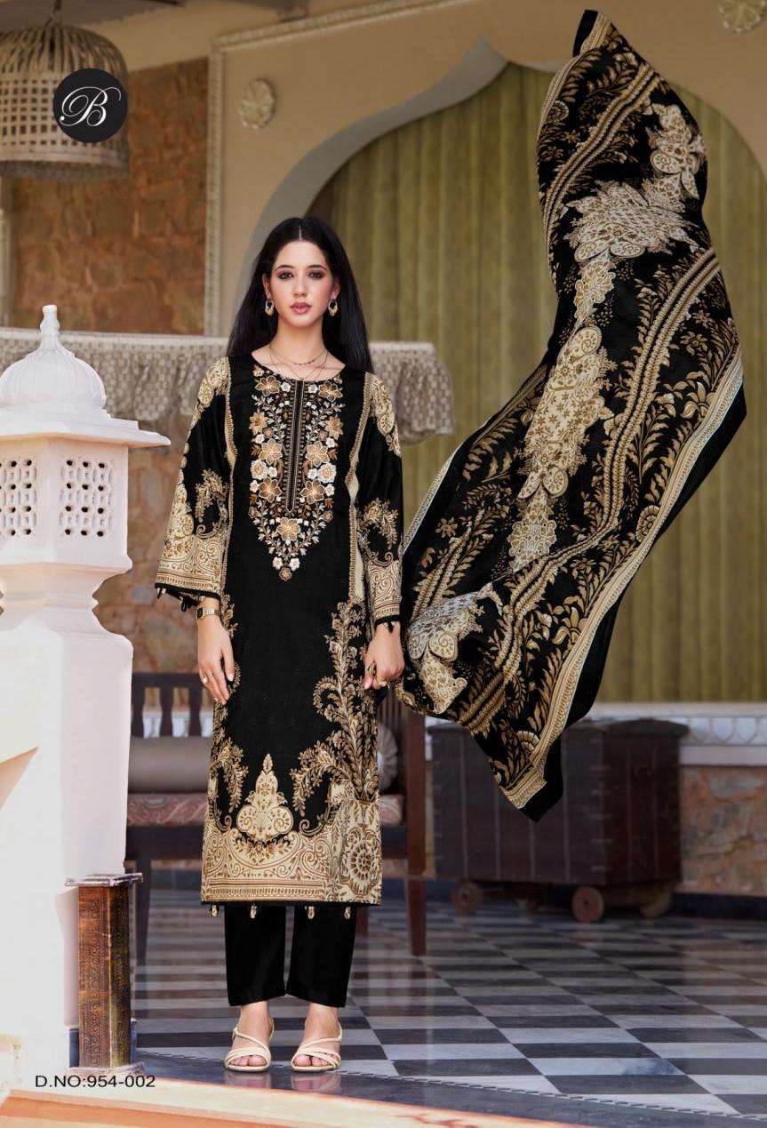 NAIRA VOL-132 SERIES 954 BY BELLIZA DESIGNER PRINTED AND WORK COTTON SUITS ARE AVAILABLE AT WHOLESALE PRICE