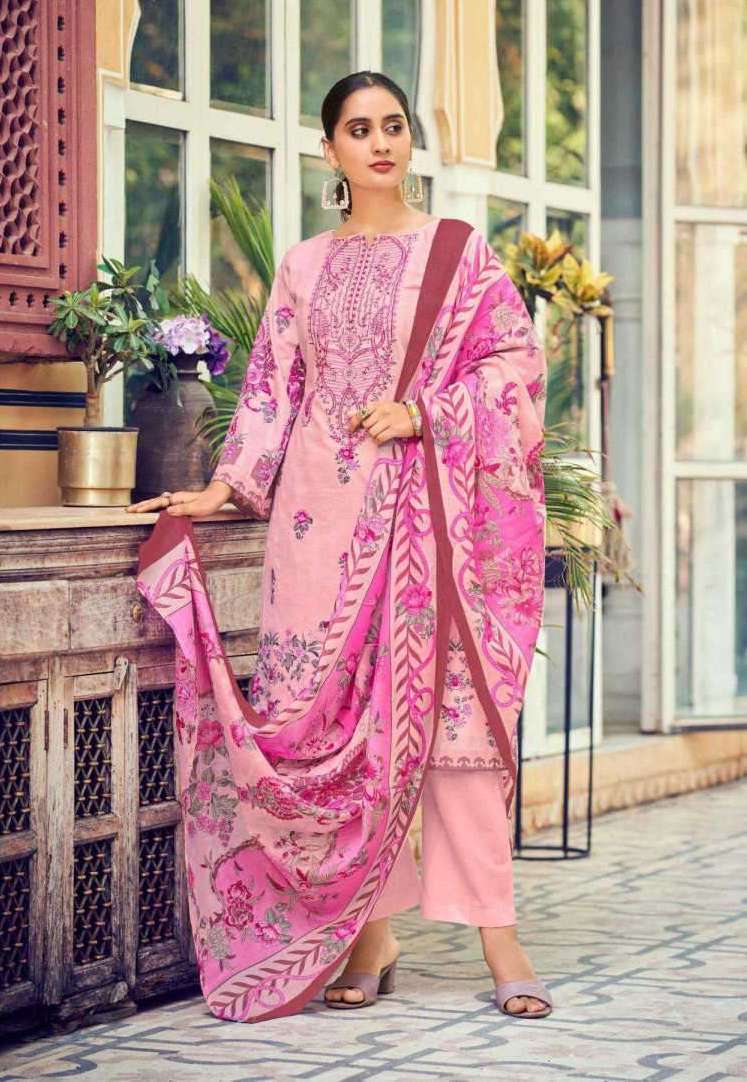 NAKSH SERIES 2001 TO 2006 BY RINAZ ARTS DESIGNER DIGITAL PRINTED AND EMBROIDERY WORK COTTON CAMBRIC LAWN SUITS ARE AVAILABLE AT WHOLESALE PRICE