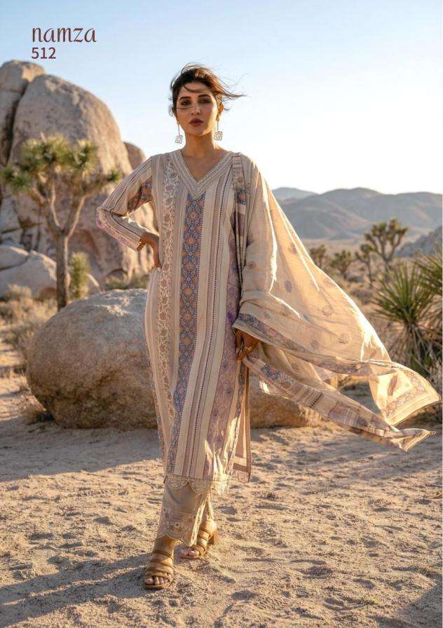 NAMZA SERIES 500 BY SARG DESIGNER DIGITAL PRINTED WITH EMBROIDERY AND HAND WORK COTTON SUITS ARE AVAILABLE AT WHOLESALE PRICE