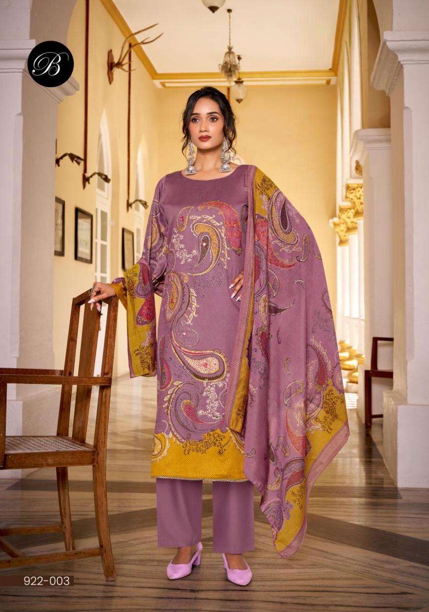 NATASHA SERIES 922 BY BELLIZA DESIGNER PRINTED AND HAND WORK JAM COTTON SUITS ARE AVAILABLE AT WHOLESALE PRICE