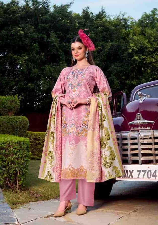 NEEDLE WONDER VOL-7 SERIES 1131 BY ROMANI DESIGNER PRINTED AND WORK COTTON SUITS ARE AVAILABLE AT WHOLESALE PRICE