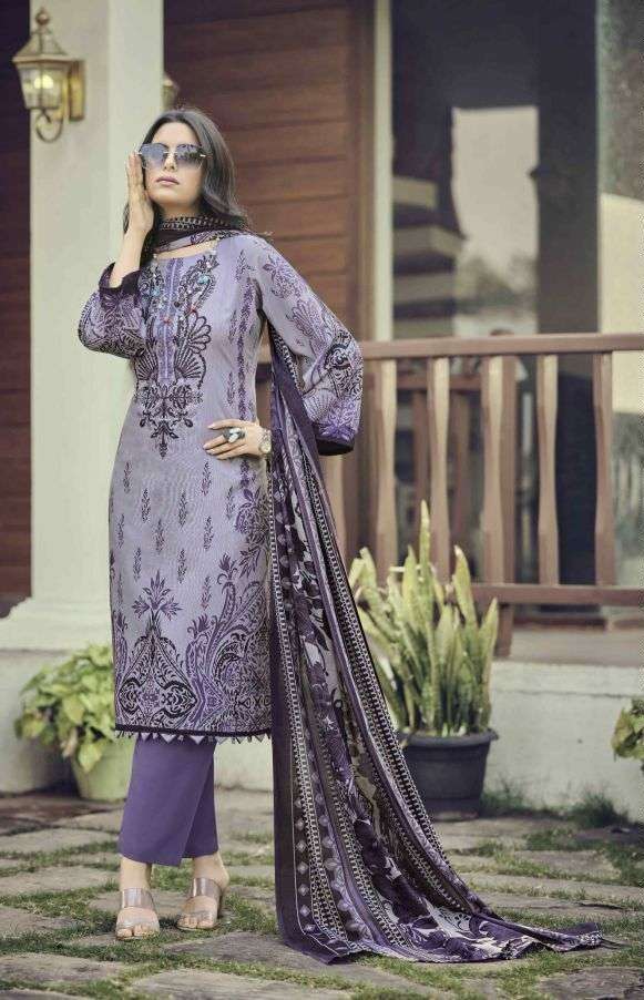 NEEDLE WONDER VOL-8 SERIES 1134 BY ROMANI DESIGNER PRINTED AND WORK COTTON SUITS ARE AVAILABLE AT WHOLESALE PRICE