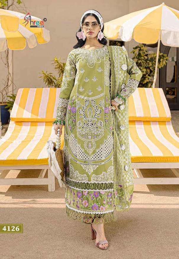 OMBRE PREMIUM SUPER HIT VOL-3 SERIES 4125 TO 4130 BY SHREE FABS DESIGNER HEAVY EMBROIDERY WORK COTTON SUITS ARE AVAILABLE AT WHOLESALE PRICE