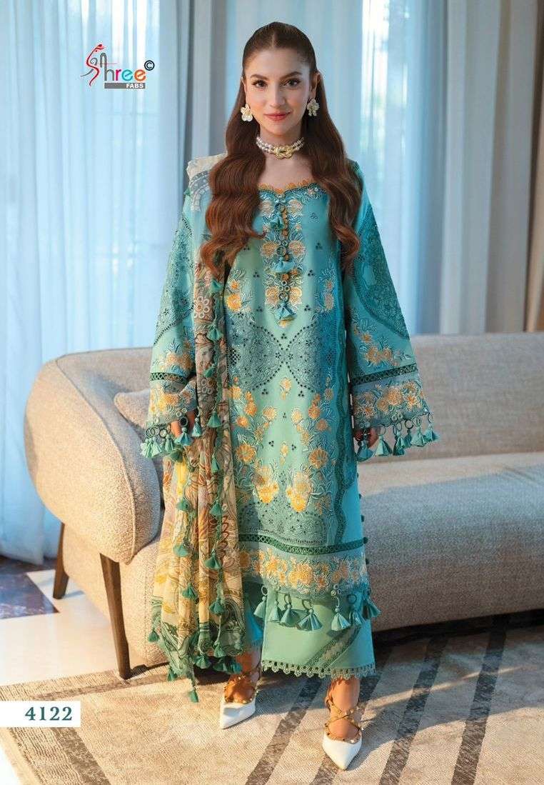 OMBRE STARLET LAWN COLLECTION 26 SERIES 4113 TO 4118 BY SHREE FABS DESIGNER HEAVY EMBROIDERY WORK COTTON SUITS ARE AVAILABLE AT WHOLESALE PRICE