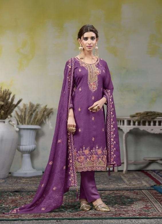 PRAGYA SERIES 7051 TO 7054 BY RANGOON DESIGNER FANCY WORK GLASS ORGANZA SUITS ARE AVAILABLE AT WHOLESALE PRICE