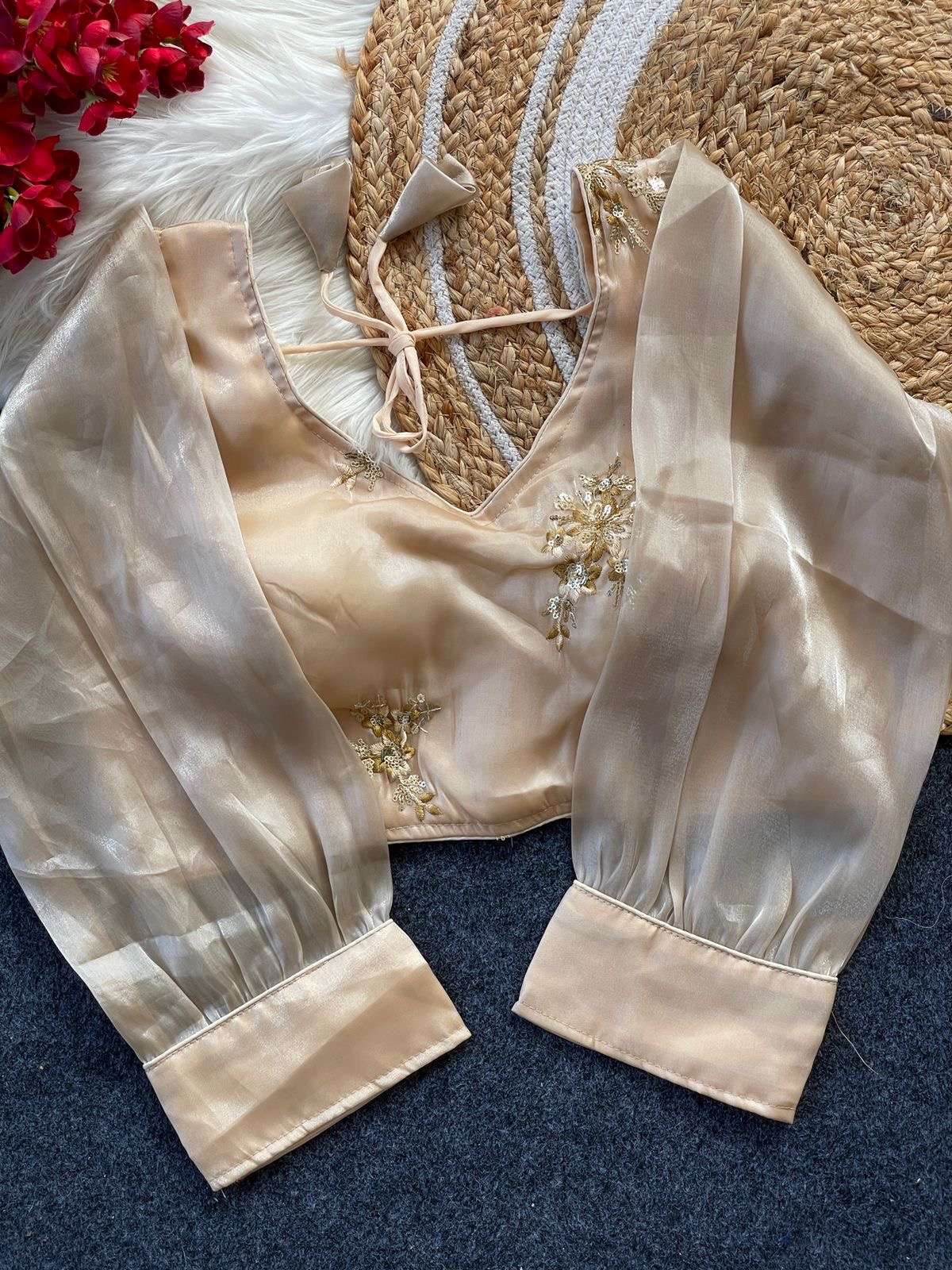 READYMADE BLOUSE SERIES 359 DESIGNER PARTY WEAR NIDDLE EMBROIDERY WORK JIMMY CHOO BLOUSES ARE AVAILABLE AT WHOLESALE PRICE 