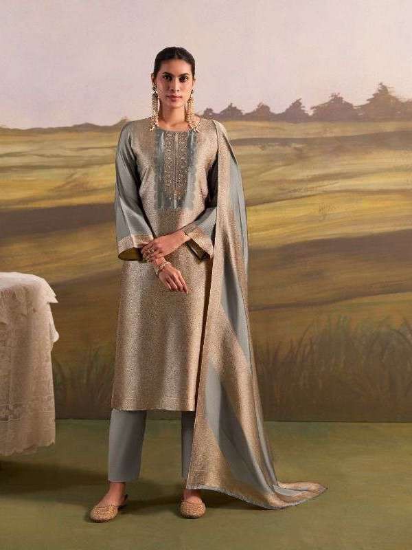 SAFARI SERIES 11555 TO 11558 BY IBIZA DESIGNER HAND WORK BANGLORY SILK SUITS ARE AVAILABLE AT WHOLESALE PRICE