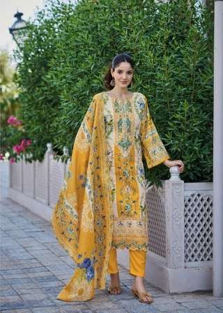 SAFIYA SERIES 862 BY BELLIZA DESIGNER DIGITAL PRINTED AND EMBROIDERY WORK COTTON SUITS ARE AVAILABLE AT WHOLESALE PRICE
