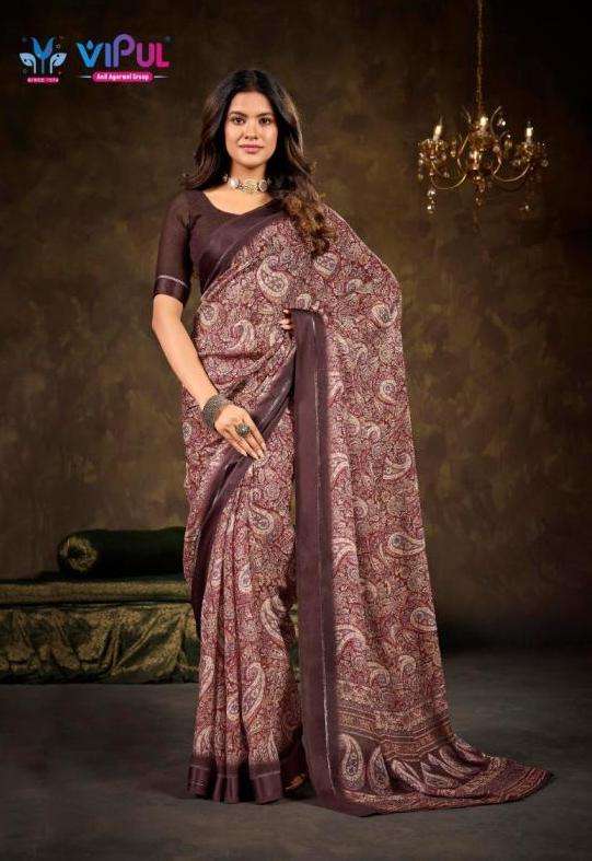SAMRIDDHI VOL-6 SERIES 93240 TO 93248 SAREE BY VIPUL DESIGNER DULL MOSS SAREES ARE AVAILABLE AT WHOLESALE PRICE