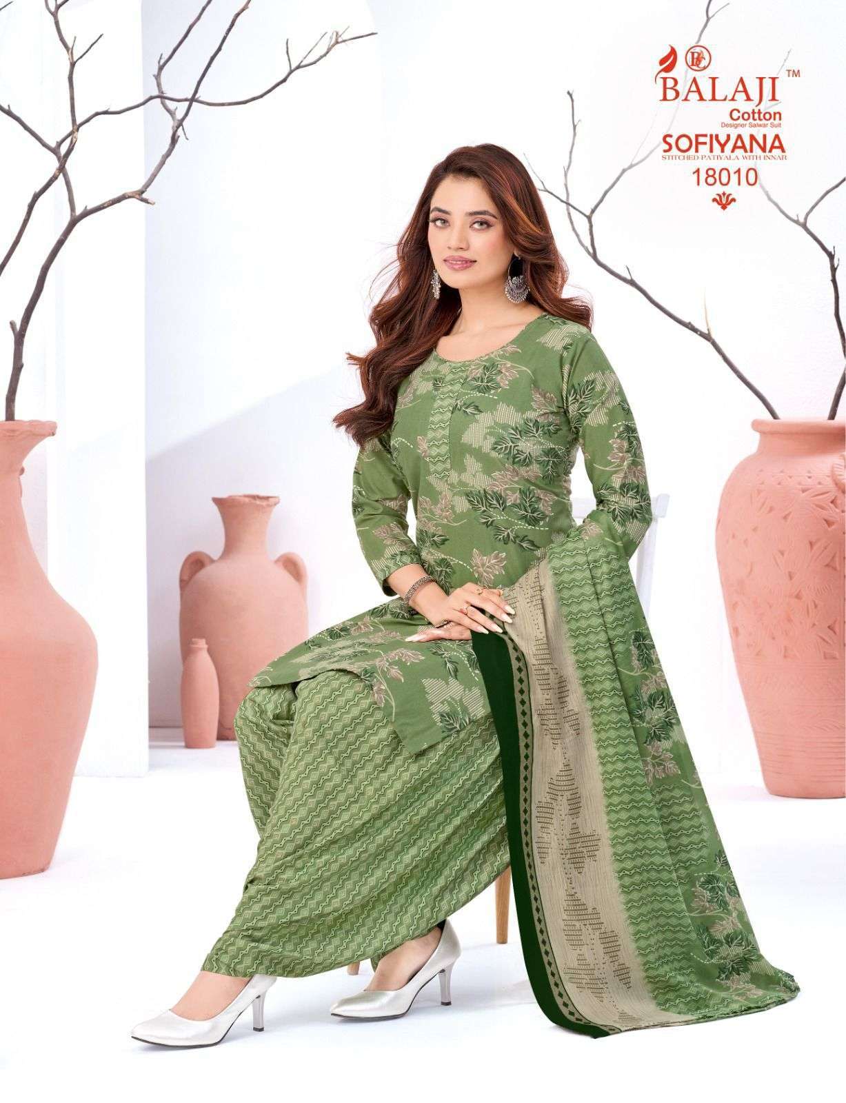 SOFIYANA VOL-18 SERIES 18001 TO 18012 BY BALAJI COTTON DESIGNER COTTON READYMADE SUITS ARE AVAILABLE AT WHOLESALE PRICE