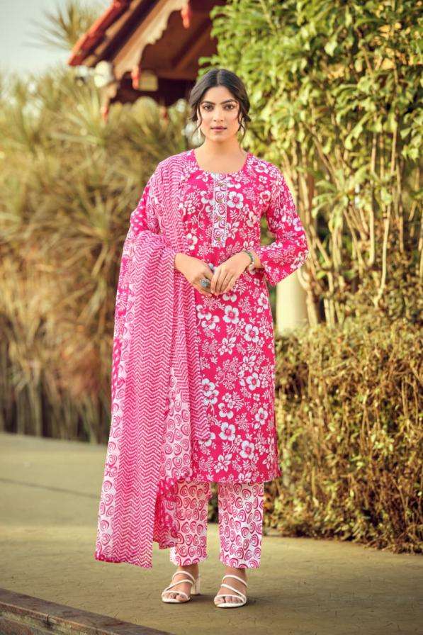 SUMMER FASHION VOL-10 SERIES 1001 TO 1006 BY TIPS & TOPS DESIGNER WITH PRINTED COTTON KURTI WITH PANT AND DUPATTA ARE AVAILABLE AT WHOLESALE PRICE