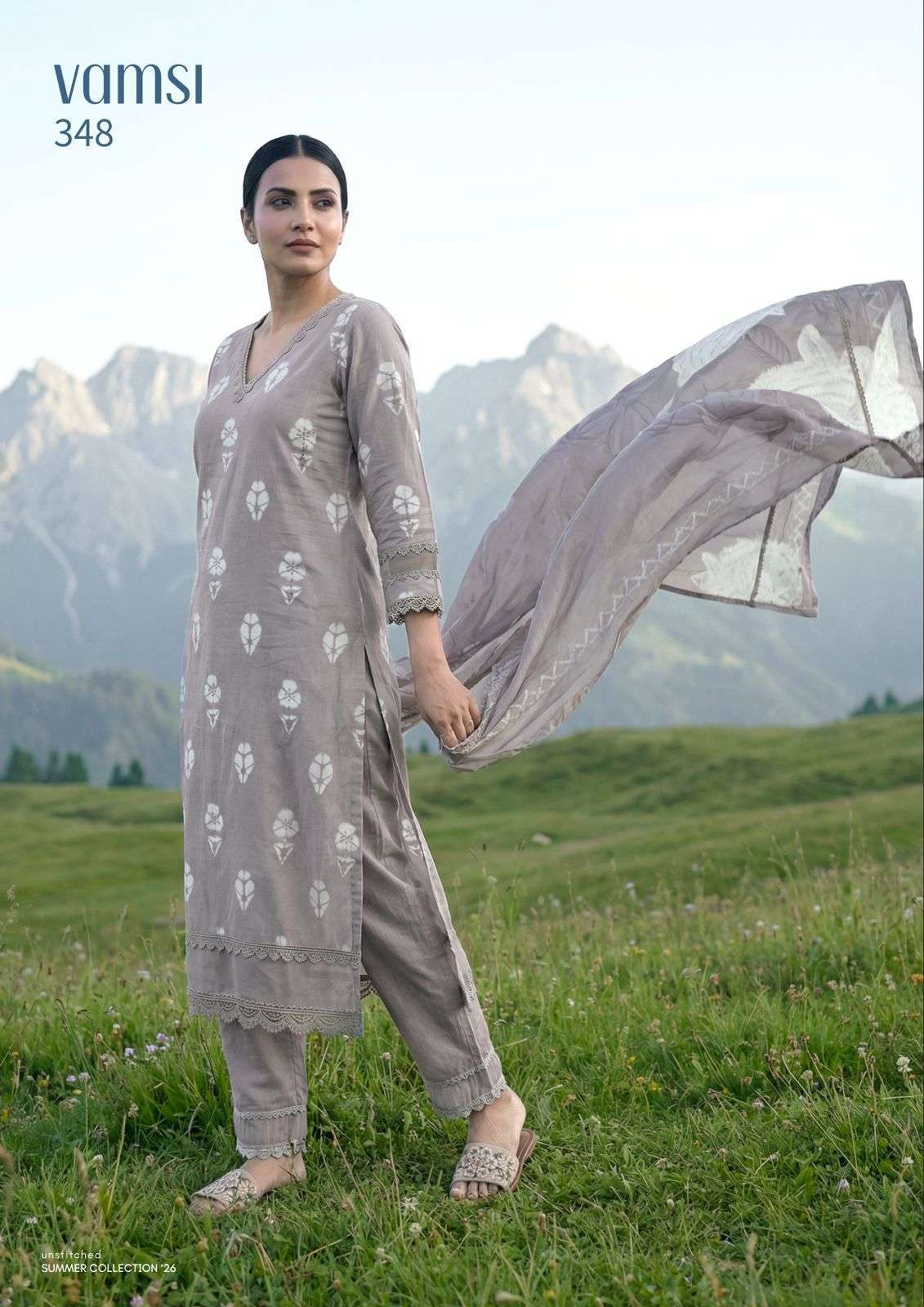 VAMSI SERIES 300 BY SAHIBA DESIGNER DIGITAL PRINTED WITH FANCY EMBROIDERY WORK AND HAND WORK COTTON LAWN SUITS ARE AVAILABLE AT WHOLESALE PRICE