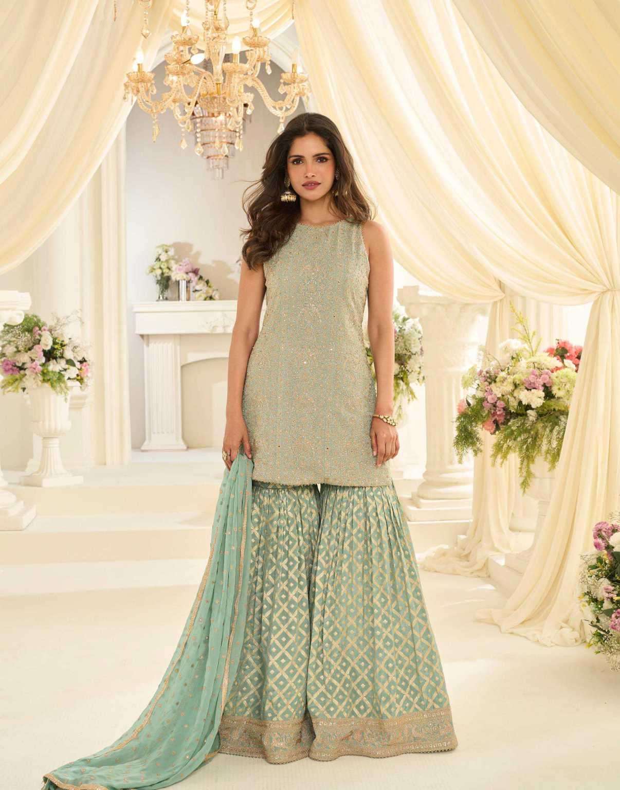 VANYA SERIES 10221 TO 10223 BY SAYURI DESIGNER EMBROIDERY AND FANCY WORK READYMADE SUITS ARE AVAILABLE AT WHOLESALE PRICE