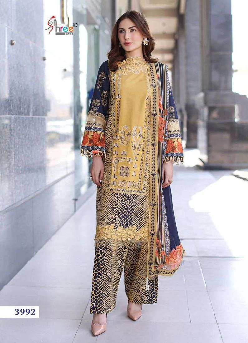 ZARQASH EMBROIDERED LAWN COLLECTION SERIES 3991 TO 3996 BY SHREE FABS DESIGNER EMBROIDERY WORK COTTON LAWN SUITS ARE AVAILABLE AT WHOLESALE PRICE