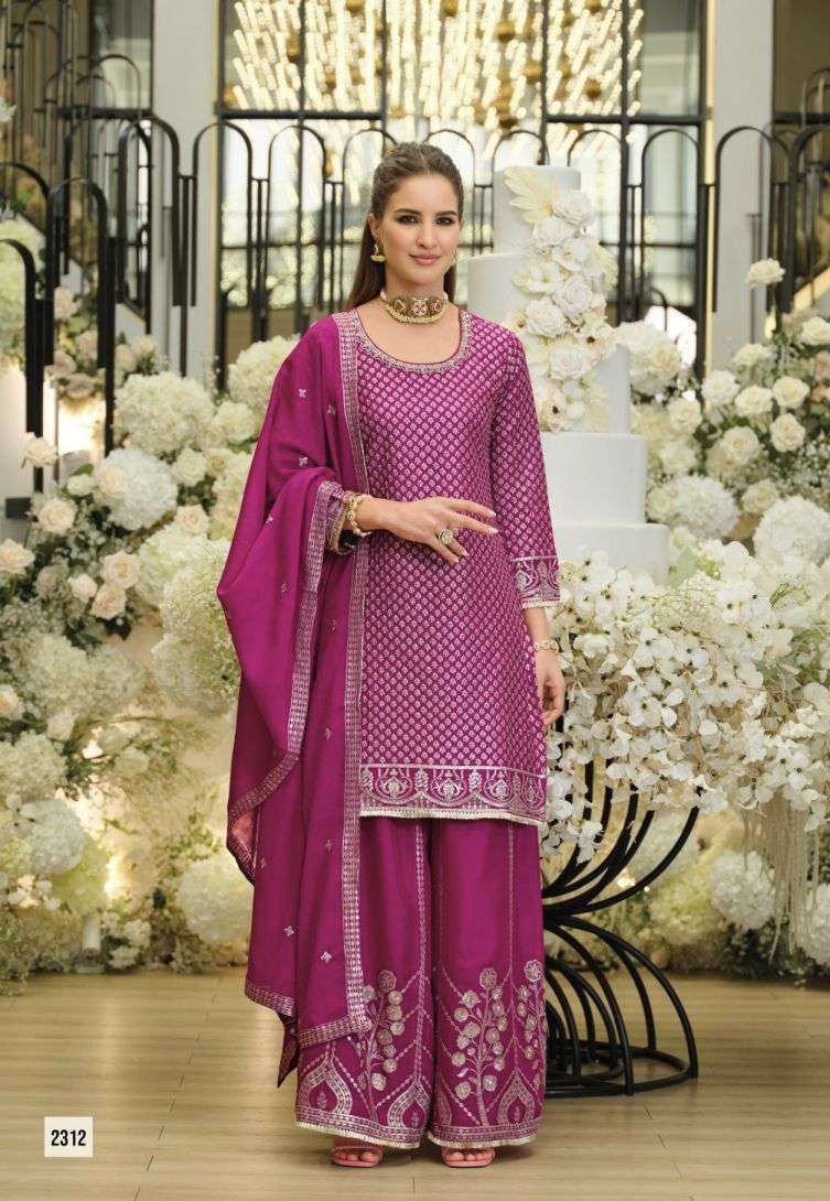 ZIYA SERIES 2310 TO 2312 BY EBA DESIGNER EMBROIDERY WORK CHINON READYMADE SUITS ARE AVAILABLE AT WHOLESALE PRICE 