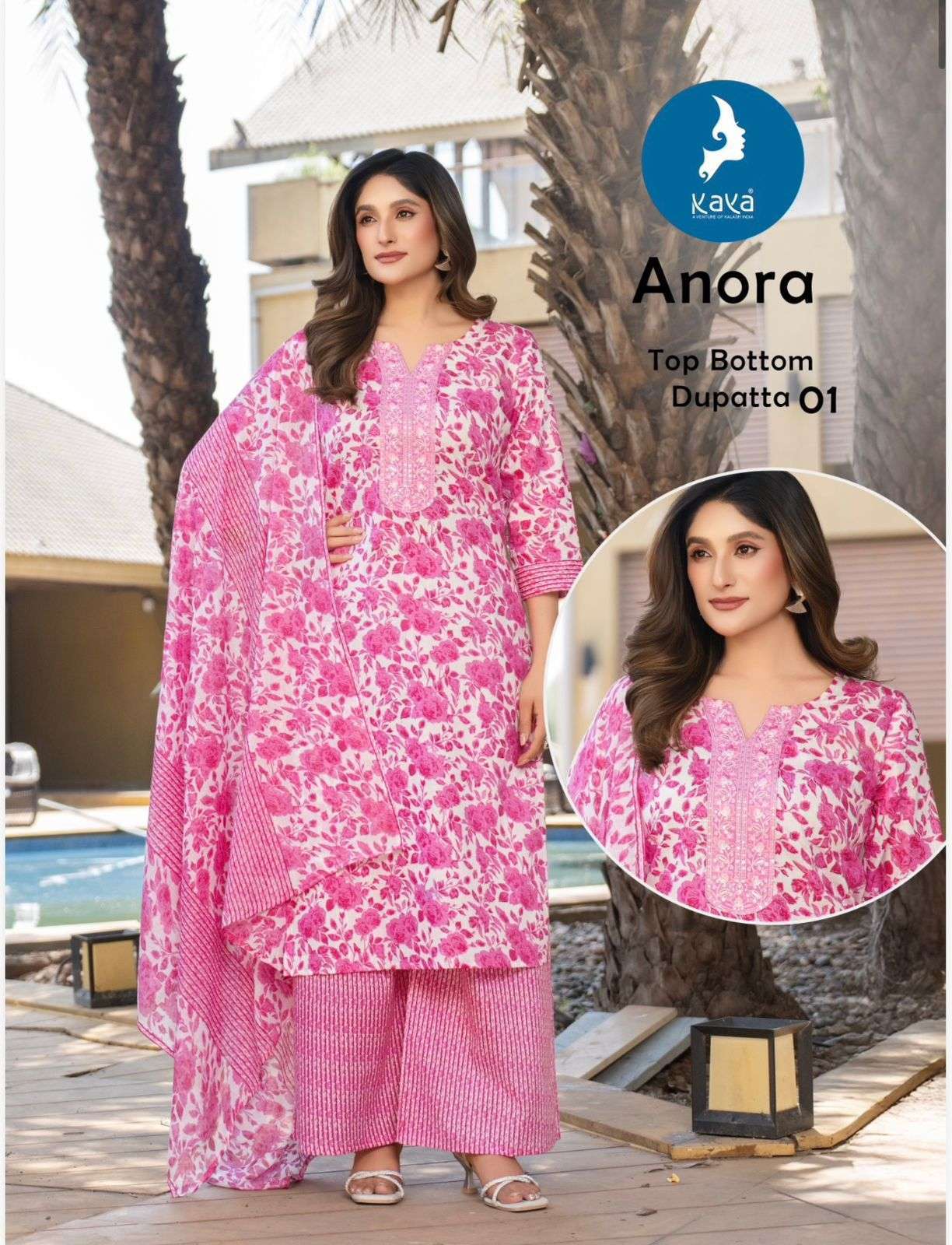 ANORA SERIES 01 TO 06 BY KAYA DESIGNER PRINTED COTTON KURTI WITH BOTTOM AND DUPATTA ARE AVAILABLE AT WHOLESALE PRICE
