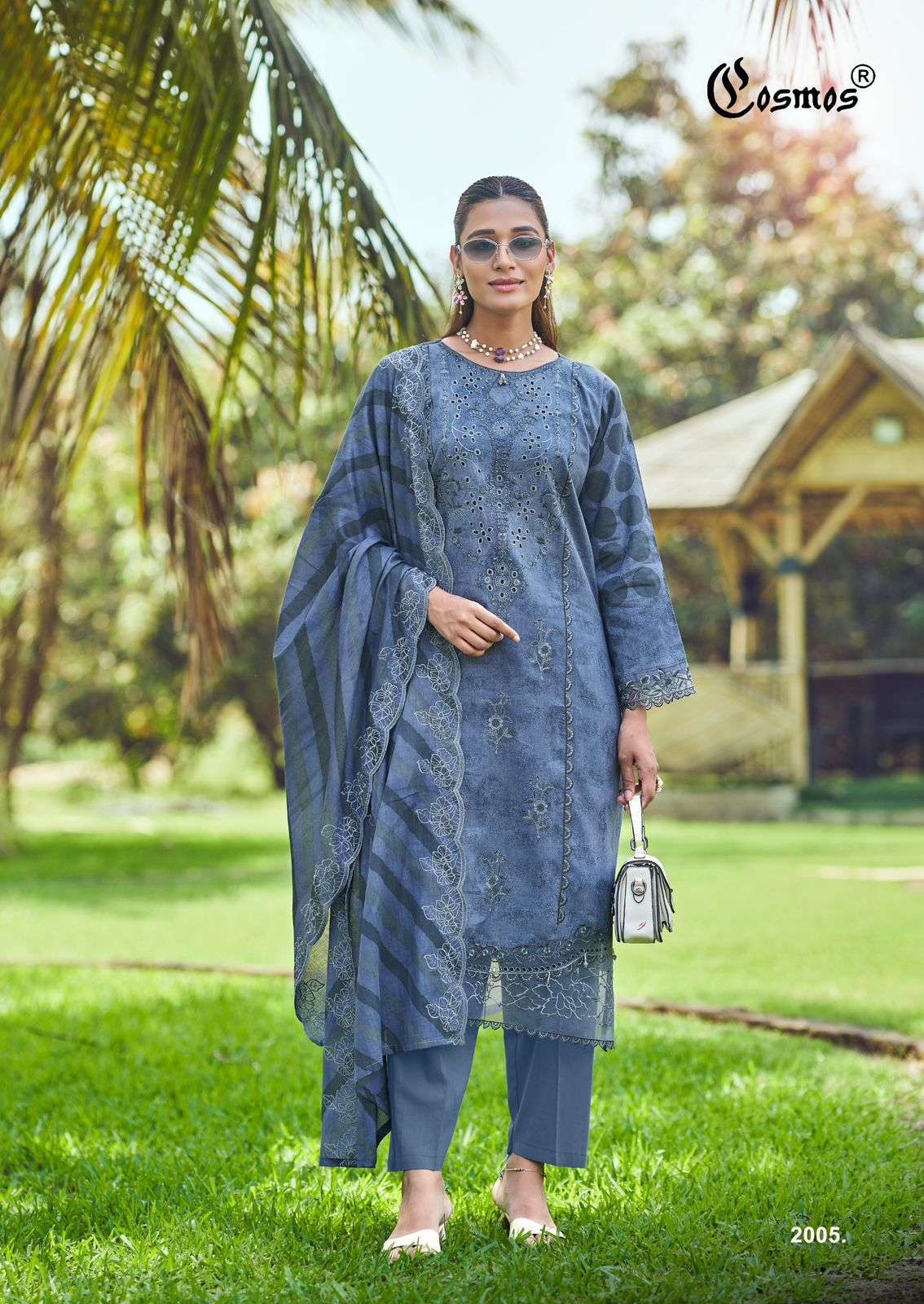 BIN SAEED PREMIUM VOL-2 SERIES 2001 TO 2006 BY COSMOS DESIGNER PRINTED AND WORK LAWN COTTON PAKISTANI STYLE SUITS ARE AVAILABLE AT WHOLESALE PRICE