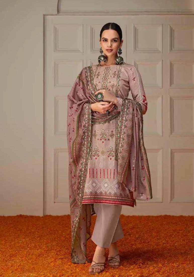 BIN SAEED VOL-6 SERIES 27001 TO 27008 BY DEEPSY DESIGNER COTTON SELF EMBROIDERY WORK SUITS ARE AVAILABLE AT WHOLESALE PRICE