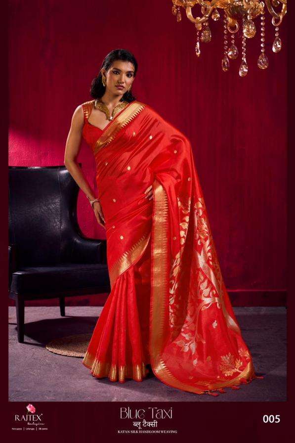 BLUE TAXI SERIES 001 TO 006 SAREE BY RAJTEX DESIGNER SATIN LINEN HANDLOOM WEAVING SILK SAREES ARE AVAILABLE AT WHOLESALE PRICE