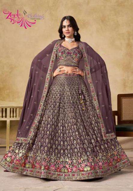 CULTURE SERIES 5134 BY ZEEL DESIGNER EMBROIDERY WORK GEORGETTE LEHENGA ARE AVAILABLE AT WHOLESALE PRICE