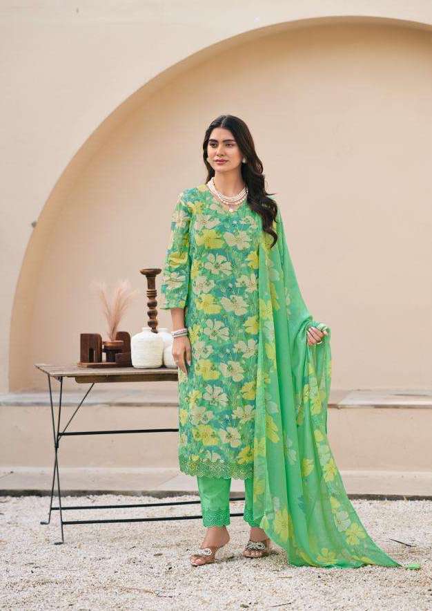 DILKHUSH SERIES 13143 BY SIMAR DESIGNER DIGITAL PRINTED AND EMBROIDERY WORK MUL CRUSH SUITS ARE AVAILABLE AT WHOLESALE PRICE