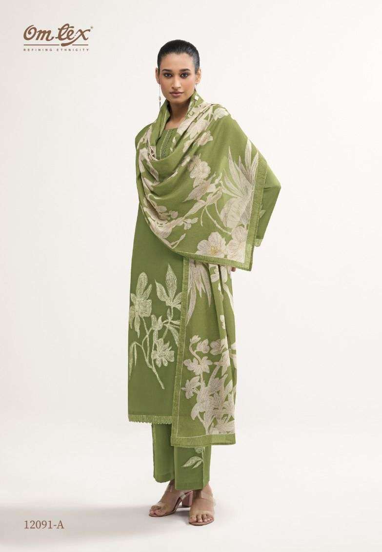 ESHVI SERIES 12091 BY OMTEX DESIGNER DIGITAL PRINTED AND EMBROIDERY WORK