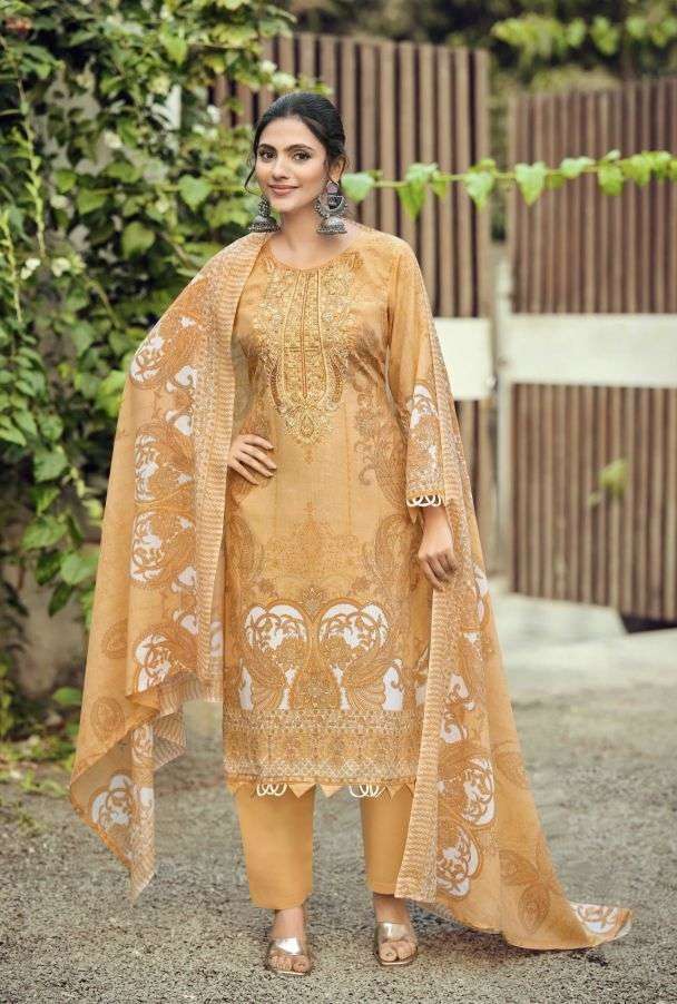 FIRDAUS VOL-2 SERIES 723 BY ZULFAT DESIGNER PRINTED AND EMBROIDERY WORK COTTON SUITS ARE AVAILABLE AT WHOLESALE PRICE