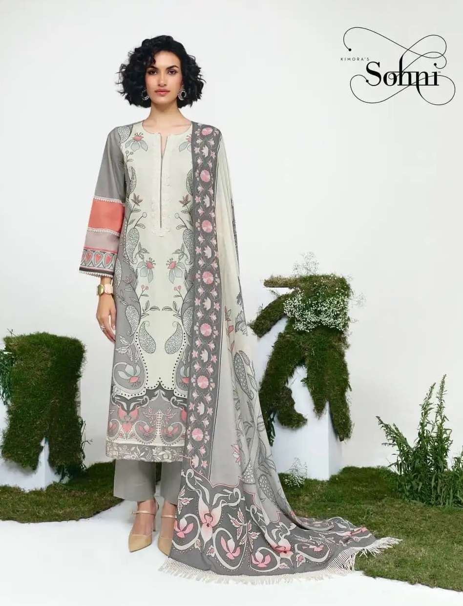 GARDEN SERIES 661 TO 664 BY SOHNI KIMORA DESIGNER COTTON LAWN DIGITAL PRINTED AND WORK SUITS ARE AVAILABLE AT WHOLESALE PRICE