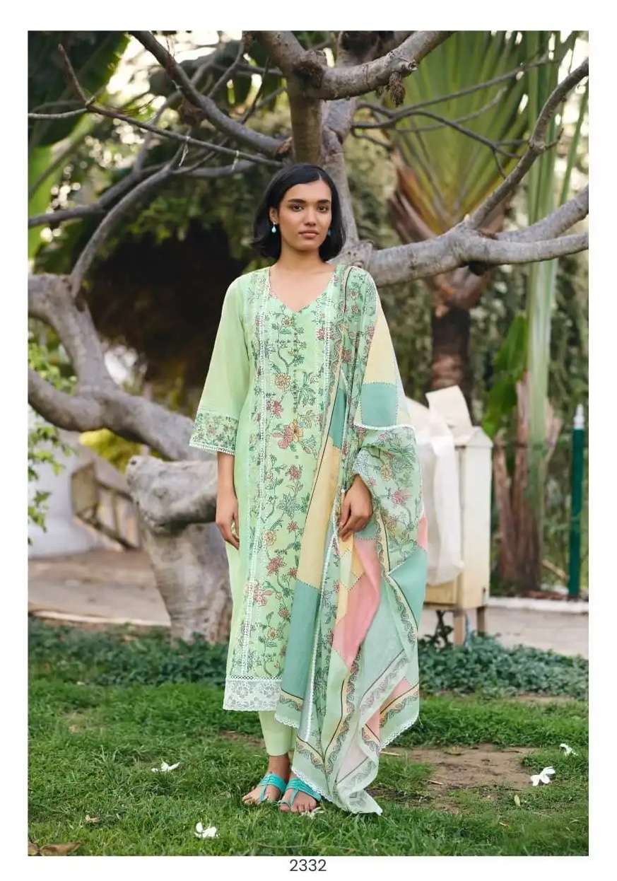 GULAABI SERIES 2331 TO 2334 BY KIMORA DESIGNER COTTON LAWN DIGITAL PRINTED AND RESHAM EMBROIDERY WORK SUITS ARE AVAILABLE AT WHOLESALE PRICE