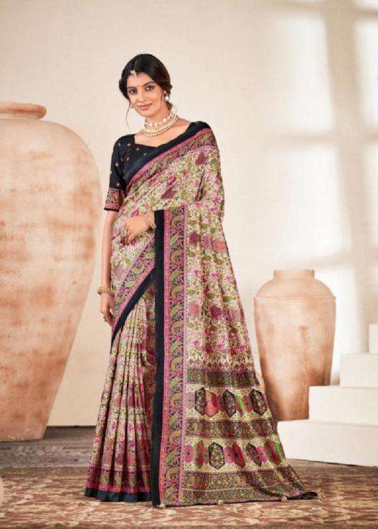 IVORY SILK VOL-18 SERIES 94239 SAREE BY VIPUL DESIGNER PRINTED AND FOIL SILK SAREES ARE AVAILABLE AT WHOLESALE PRICE