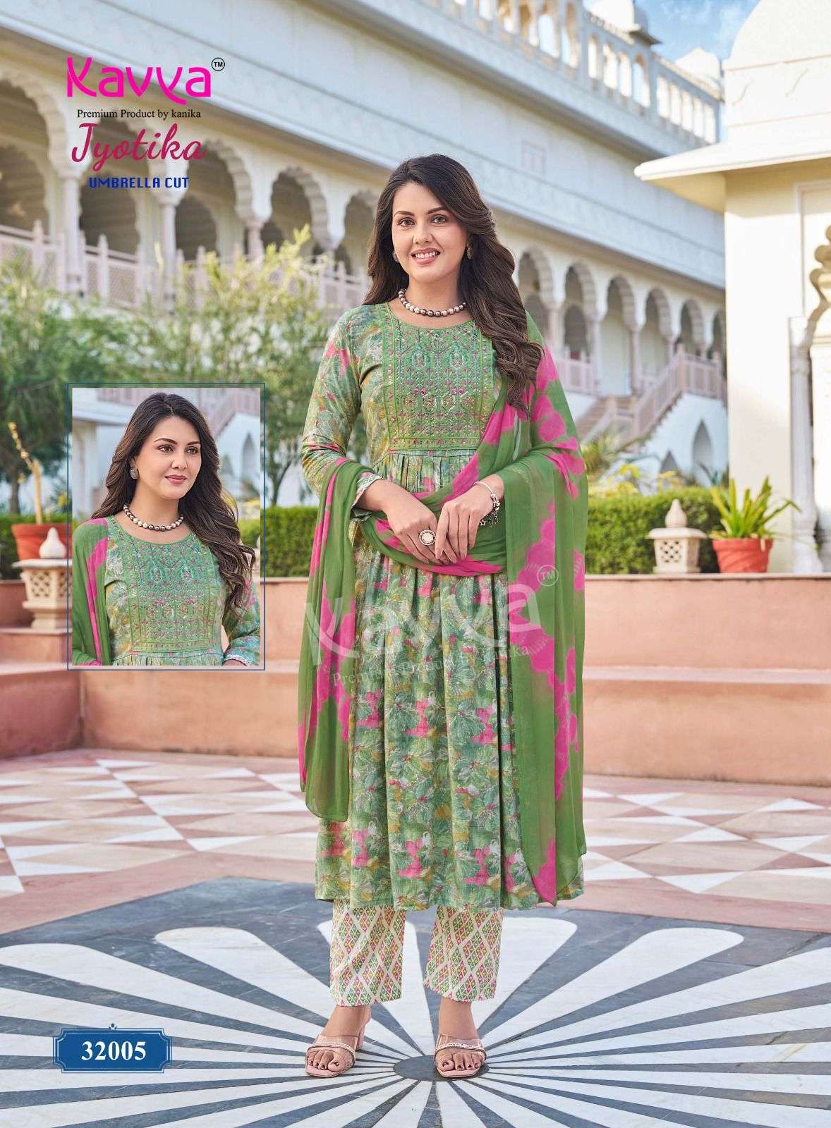 JYOTIKA VOL-32 SERIES 32001 TO 32010 BY KAVYA DESIGNER PRINTED CAPSULE KURTI WITH BOTTOM AND DUPATTA ARE AVAILABLE AT WHOLESALE PRICE