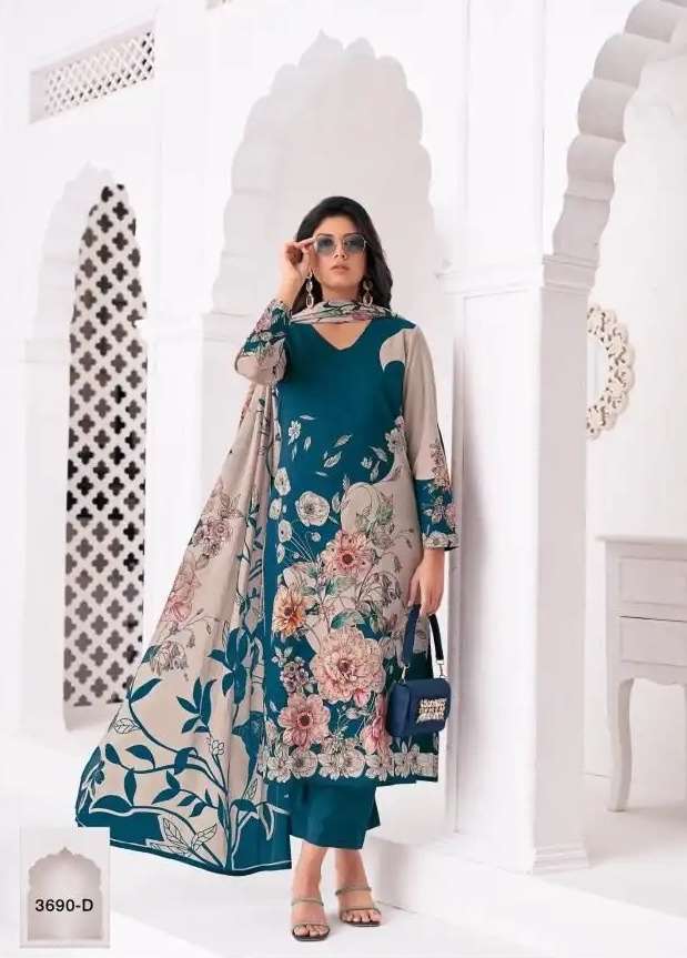 KALAM SERIES 3690 BY SIMAR DESIGNER DIGITAL PRINTED AND HAND WORK COTTON LAWN SUITS ARE AVAILABLE AT WHOLESALE PRICE