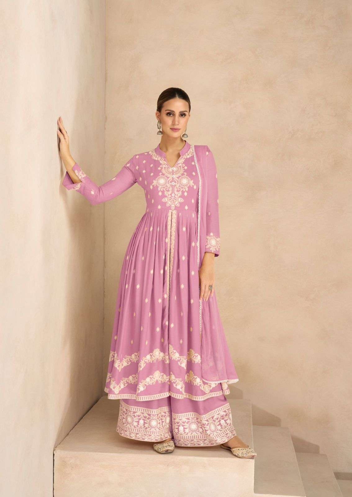 LAKHNAVI VOL-6 GOLD LIST SERIES 1031V TO 1036Z BY VAMIKA DESIGNER WITH WORK RAYON KURTI WITH PLAZZO AND DUPATTA ARE AVAILABLE AT WHOLESALE PRICE