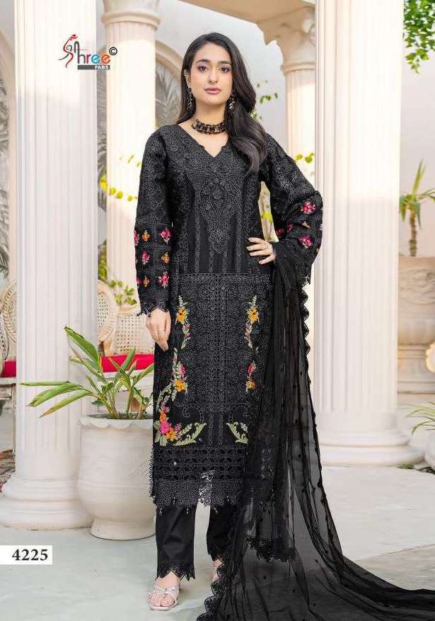 MARIYA B LUXURY LAWN COLLECTION VOL-3 SERIES 4221 TO 4226 BY SHREE FABS DESIGNER WORK COTTON SUITS ARE AVAILABLE AT WHOLESALE PRICE