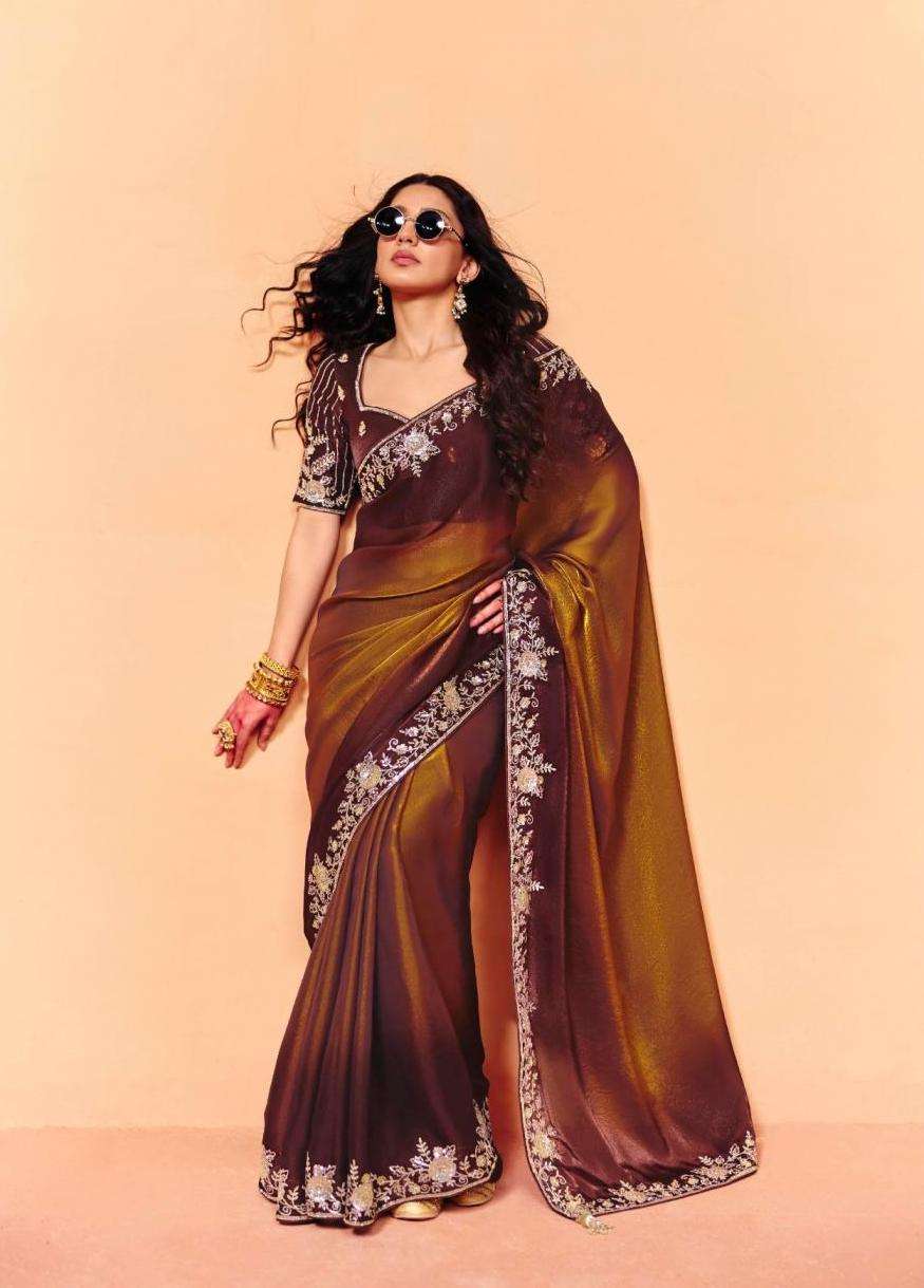 MOHEY SERIES 2311 TO 2321 SAREE BY KIMORA DESIGNER FANCY WORK SILK SAREES ARE AVAILABLE AT WHOLESALE PRICE
