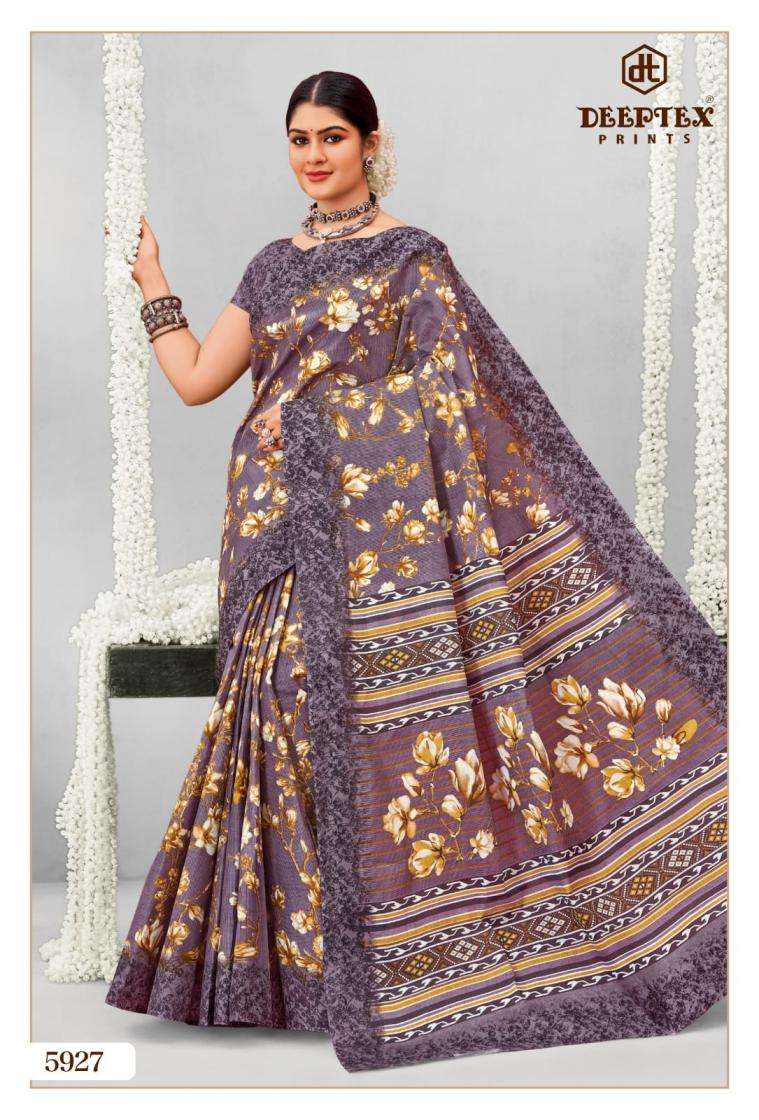 MOTHER INDIA VOL-59 SERIES 5901 TO 5930 SAREE BY DEEPTEX DESIGNER PRINTED COTTON SAREES ARE AVAILABLE AT WHOLESALE PRICE