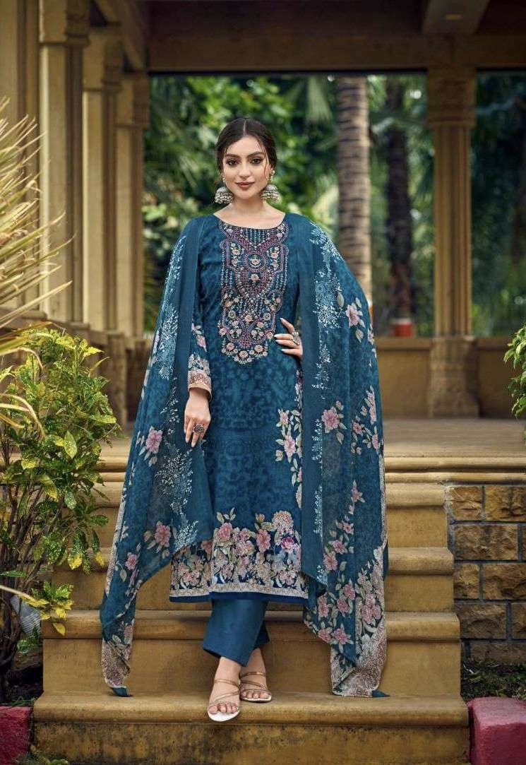 MUSAFIR VOL-35 SERIES 1001 TO 1006 BY RINAZ ARTS DESIGNER DIGITAL PRINTED AND WORK CAMBRIC COTTON LAWN SUITS ARE AVAILABLE AT WHOLESALE PRICE