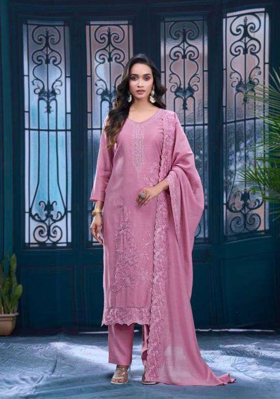 NAARI SERIES 9061 TO 9064 BY FOUR DOTS DESIGNER EMBROIDERY AND HAND WORK MUL COTTON SUITS ARE AVAILABLE AT WHOLESALE PRICE
