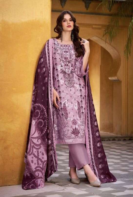NEEDLE WONDER VOL-9 SERIES 1138 BY ROMANI DESIGNER PRINTED AND WORK COTTON SUITS ARE AVAILABLE AT WHOLESALE PRICE