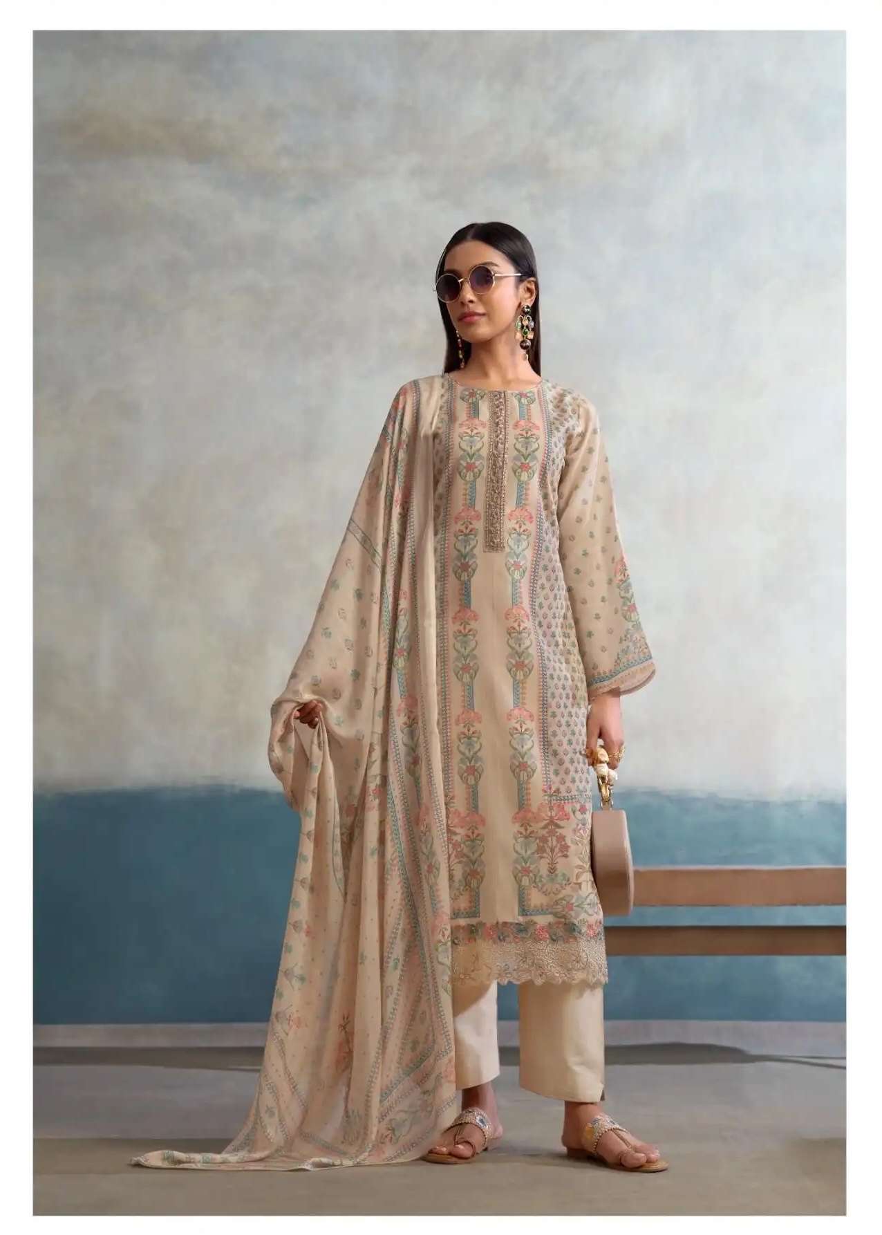 NIRVA SERIES 6701 TO 6703 BY KESAR DESIGNER DIGITAL PRINTED AND EMBROIDERY WORK MUL SUITS ARE AVAILABLE AT WHOLESALE PRICE