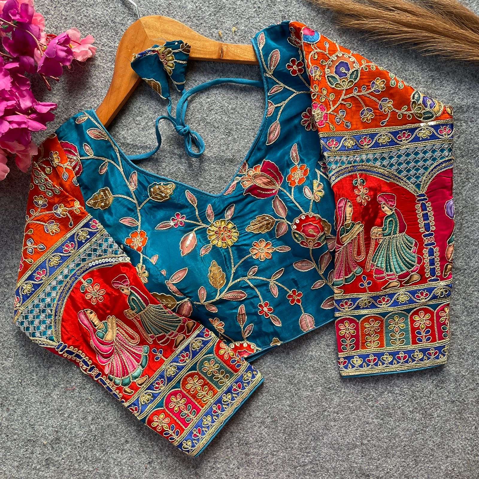 READYMADE BLOUSE SERIES 361 DESIGNER CHINON POSITION PRINTED CREPE BRIDAL WEAE BLOUSES ARE AVAILABLE AT WHOLESALE PRICE 