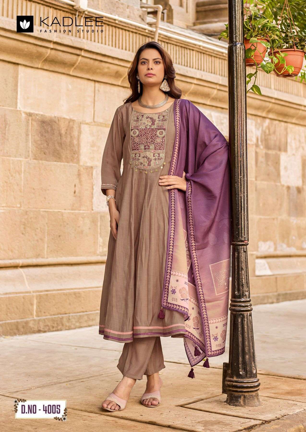 ROOPAM SERIES 4001 TO 4005 BY KADLEE DESIGNER MUL CHANDERI THREAD AND HAND WORK MUL CHANDERI KURTI WITH BOTTOM AND DUPATTA ARE AVAILABLE AT WHOLESALE PRICE