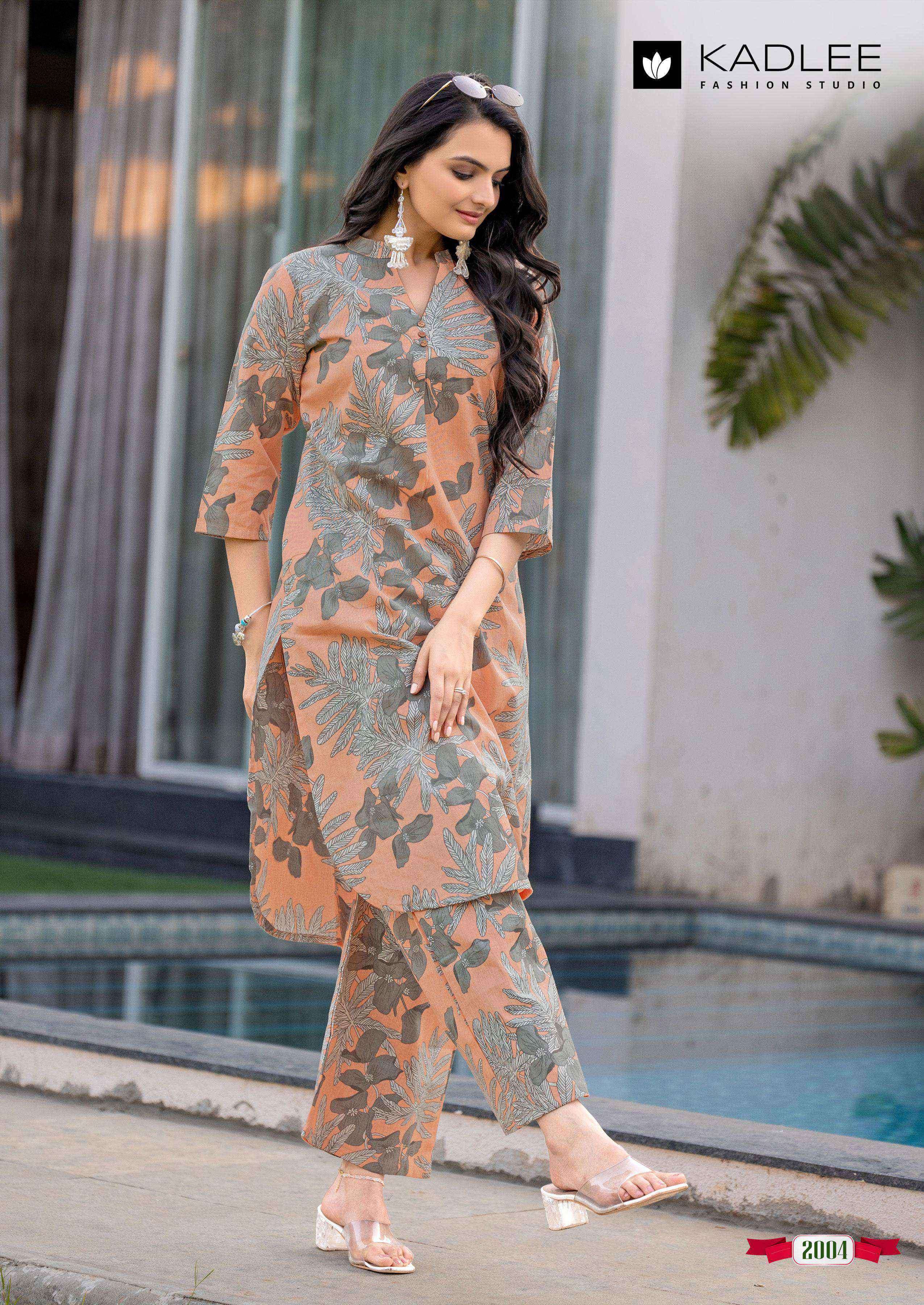 ROSY SERIES 2001 TO 2005 BY KADLEE DESIGNER RAYON FLEX PRINT CO ORD SETS ARE AVAILABLE AT WHOLESALE PRICE