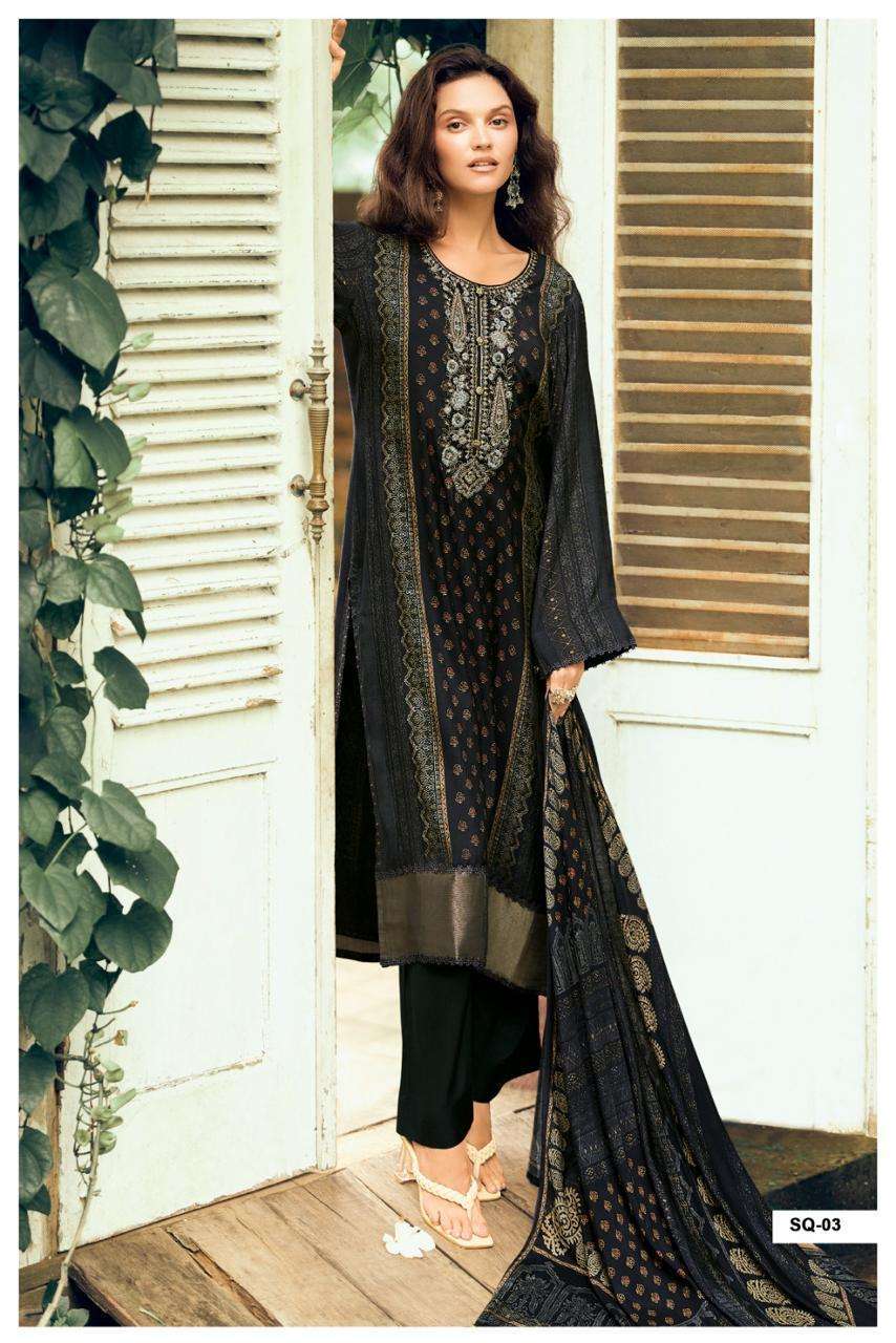 SAMARQAND SERIES 01 TO 03 BY VARSHA DESIGNER PRINTED AND WORK VISCOSE MUSLIN SUITS ARE AVAILABLE AT WHOLESALE PRICE 