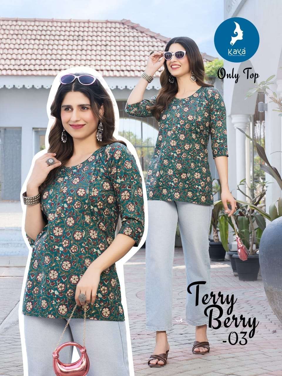 TERRY BERRY SERIES 01 TO 06 BY KAYA DESIGNER PRINTED COTTON TOPS ARE AVAILABLE AT WHOLESALE PRICE