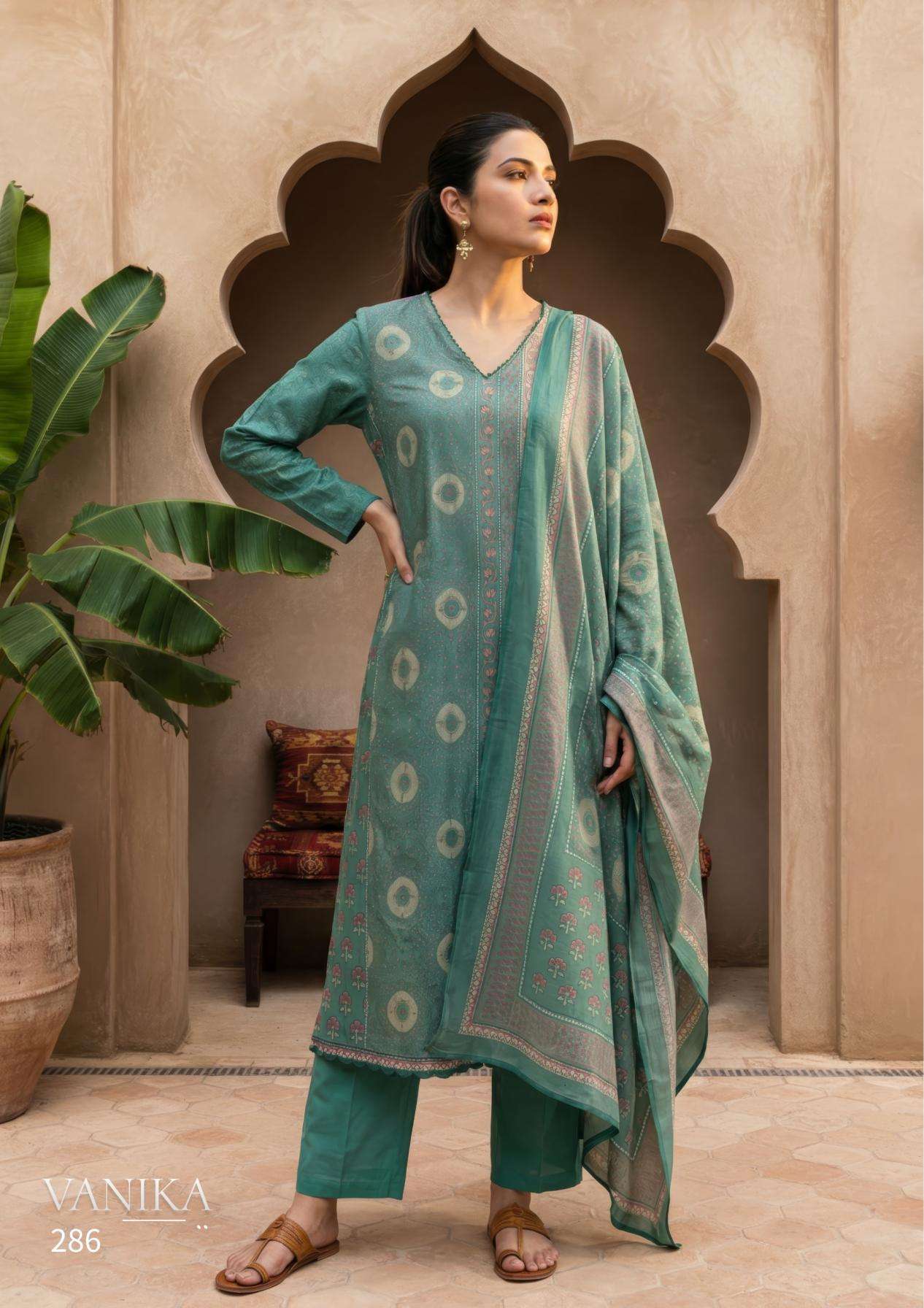 VANIKA SERIES 200 BY SUDRITI DESIGNER DIGITAL PRINTED WITH HAND WORK AND AARKA EMBROIDERY WORK COTTON LAWN SUITS ARE AVAILABLE AT WHOLESALE PRICE