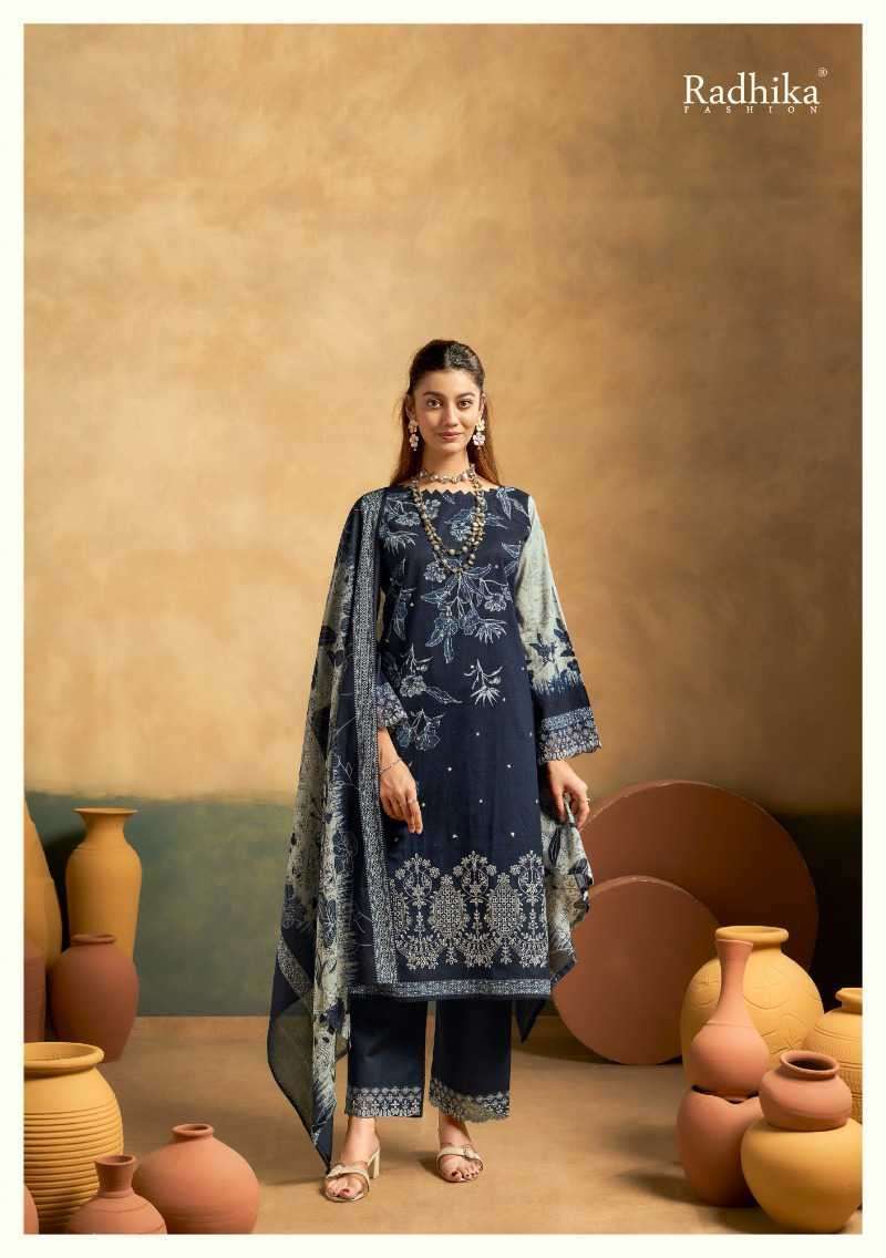 AL ZOHRA SERIES 110001 TO 110006 BY RADHIKA AZARA DESIGNER PRINTED AND EMBROIDERY WORK LAWN SUITS ARE AVAILABLE AT WHOLESALE PRICE