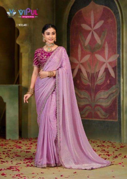 AMAIRA VOL-12 SERIES 93141 TO 93146 SAREE BY VIPUL DESIGNER WORK CHIFFONE SAREES ARE AVAILABLE AT WHOLESALE PRICE